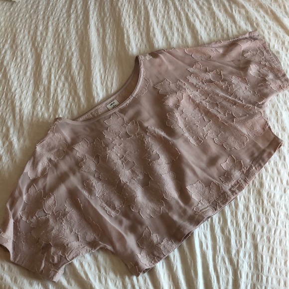 ARITZIA PINK BLUSH FLORAL DRESS SHIRT - Picture 4 of 4